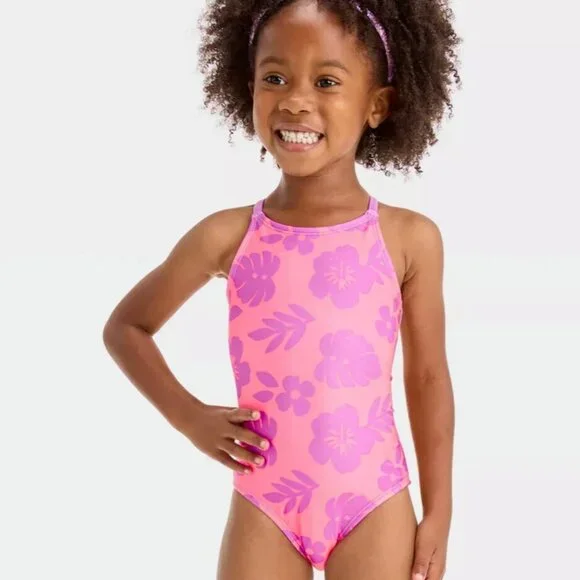 Cat & Jack | Swim | Cat Jack Toddler Girls Hibiscus Floral